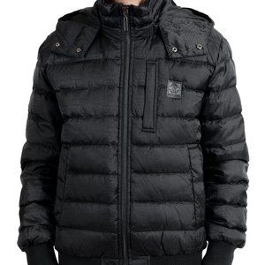 Roberto Cavalli Down Black Full Zip Parka Jacket